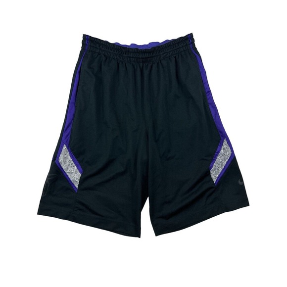 Nike Dri-Fit Kobe Bryant Mamba Men Black Purple Basketball Shorts Sz L - Picture 1 of 7